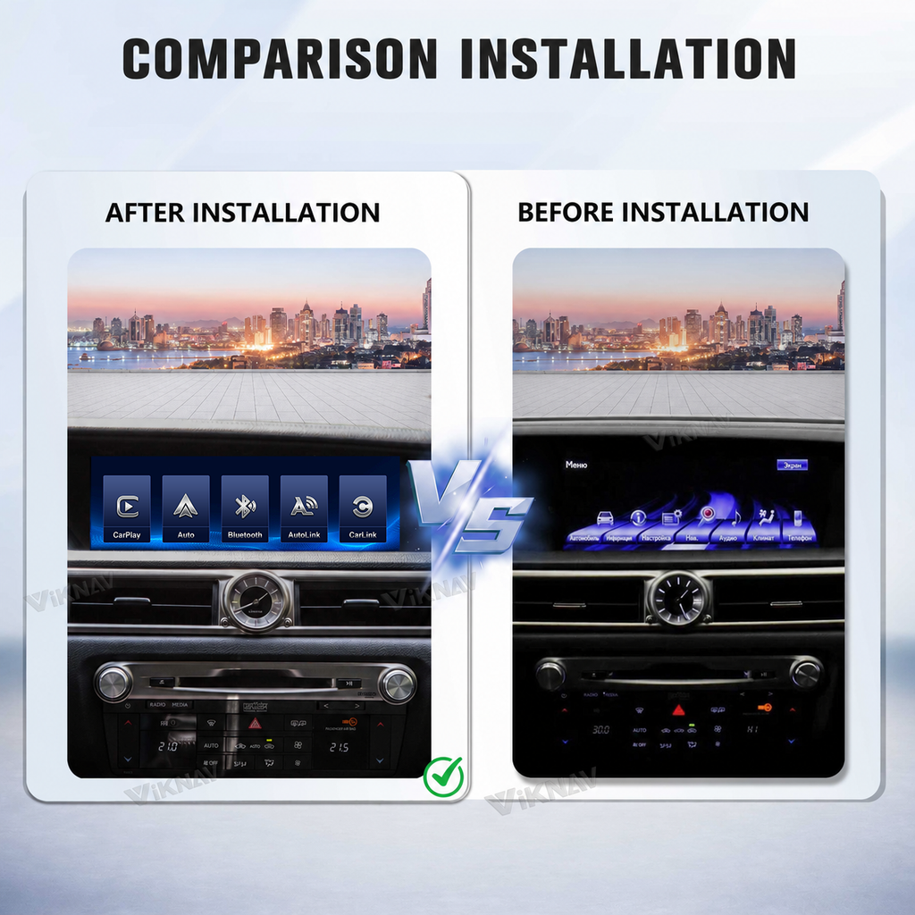 VIKNAV Wireless CarPlay Android Auto Decoder Linux Interface Box Upgrade for Lexus GS 2007–2020