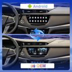 VIKNAV 10.25 Inch Android Car Radio for Cadillac XT5 XT6 2016 2017 2018 2019 2020 2021 2022 2023 Auto Stereo Screen Upgrade Wireless Carplay GPS Navigation Multimedia Player With AC Panel