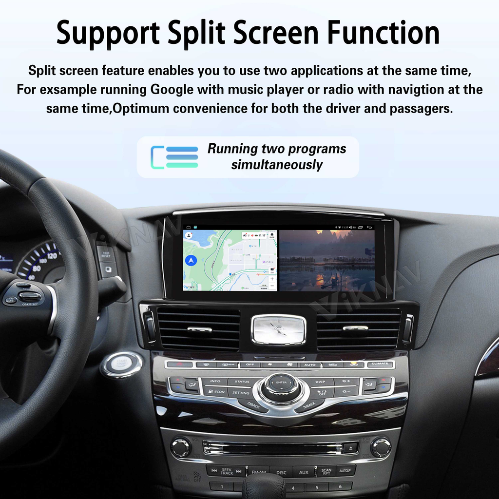 Viknav Android 10.25 inch Car Stereo For Infiniti Q70L/M25/M35/2013-2017 Wireless CarPlay & Android Auto GPS Navigation Head Unit