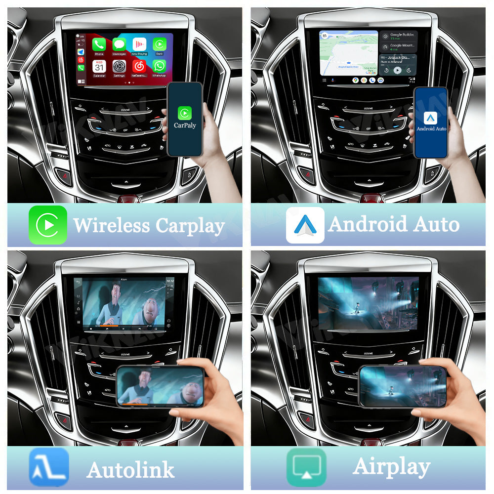 Viknav Linux System Decoder Box For Cadillac SRX 2013-2015 OEM Harman System Upgrade Interface Wireless Carplay Android Auto Decoder Box Autolink Airplay