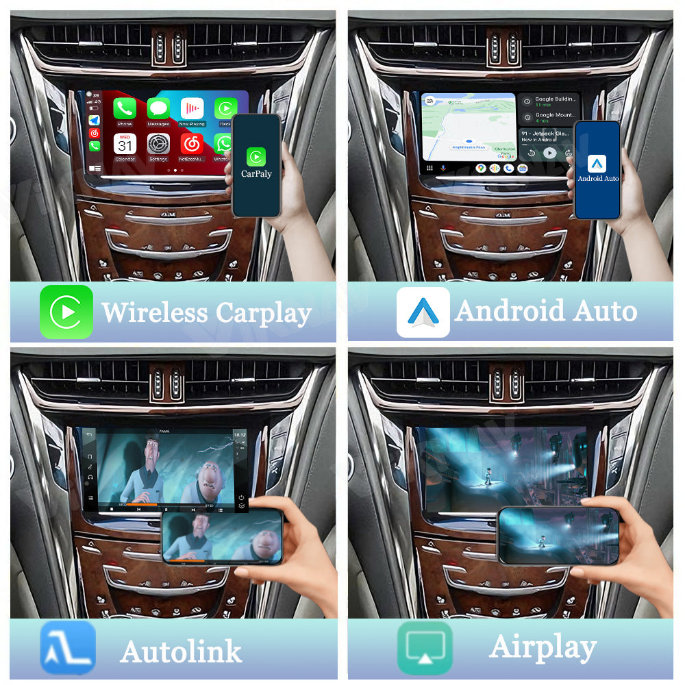 Viknav Linux System Decoder Box For Cadillac CTS 2014-2015 OEM Harman System Upgrade Interface Wireless Carplay Android Auto Decoder Box Autolink Airplay