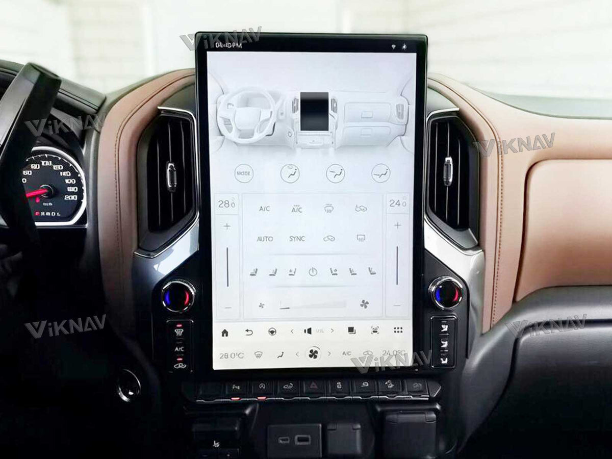 Touch screen controlled air conditioning