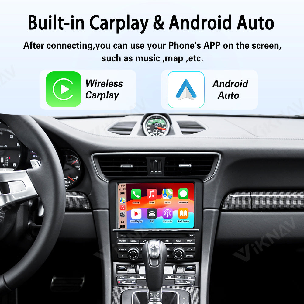 Viknav Linux System Wireless Carplay Android Auto Decoder Box for Porsche 911 2006-2018 Upgrade Interface Autolink Airplay Decoding Box