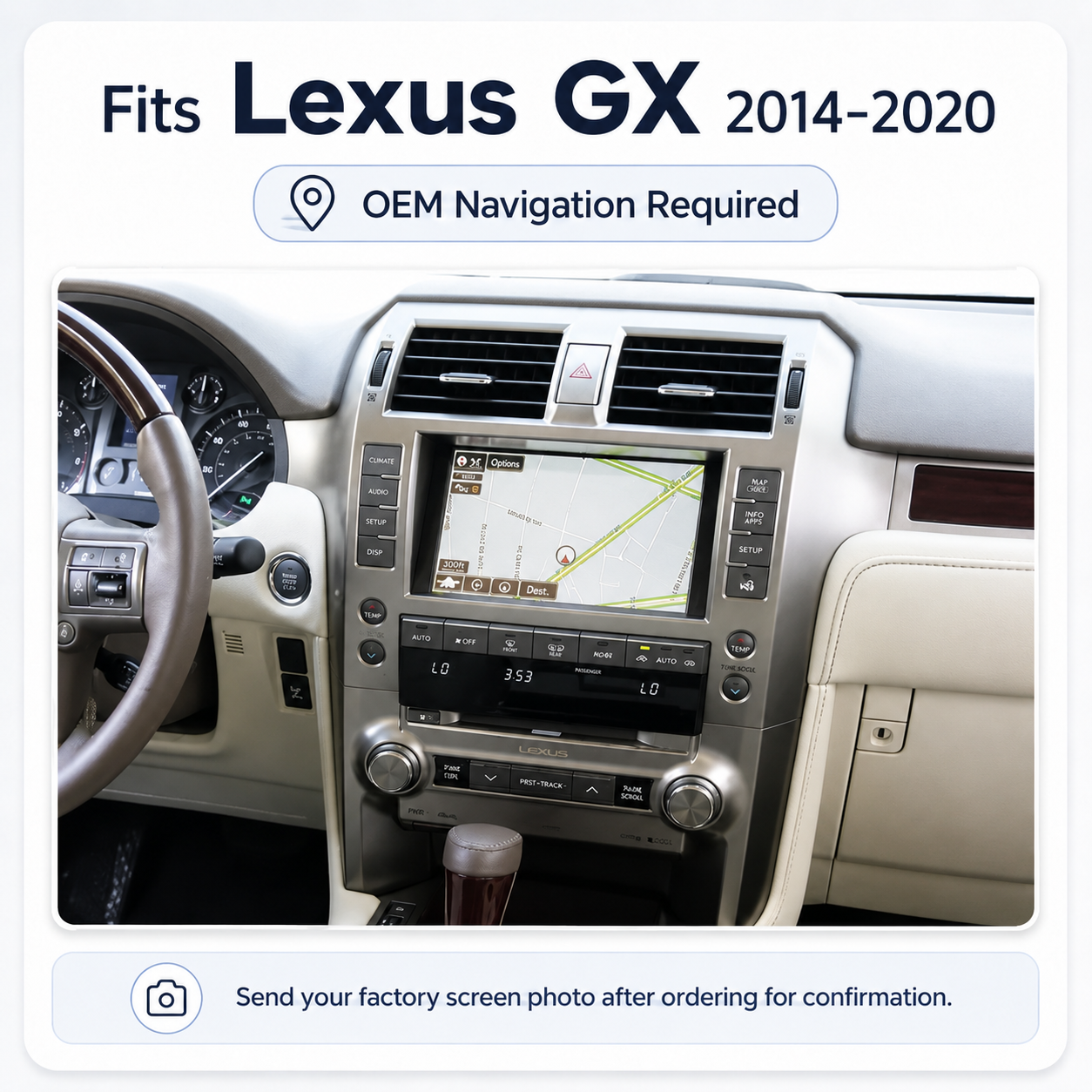 VIKNAV Wireless CarPlay Android Auto Decoder Linux Interface Box Upgrade for Lexus GX 2009–2023