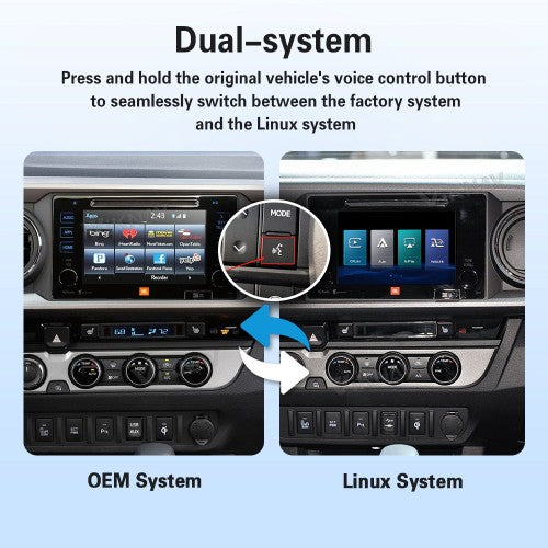 Viknav Linux Interface Decoder Box for Toyota Tacoma 2014-2019 Wireless CarPlay Android Auto GPS Navigation Original Car Radio Screen