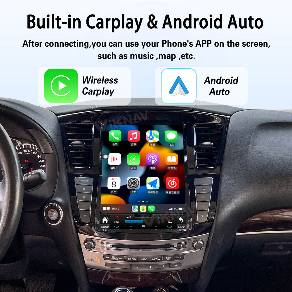 Viknav 12.1 inch Android Car Stereo For Infiniti QX60 JX35 2011-2020 Wireless CarPlay & Android Auto GPS Navigation Head Unit