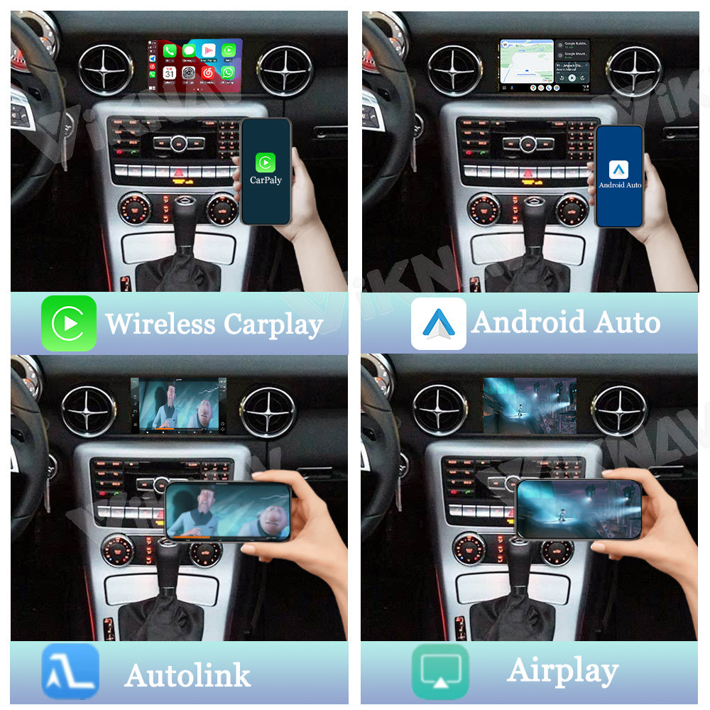 Viknav Linux System Decoder Box for Mercedes Benz Series Upgrade Interface Wireless Carplay Android Auto Decoding Box Autolink Airplay