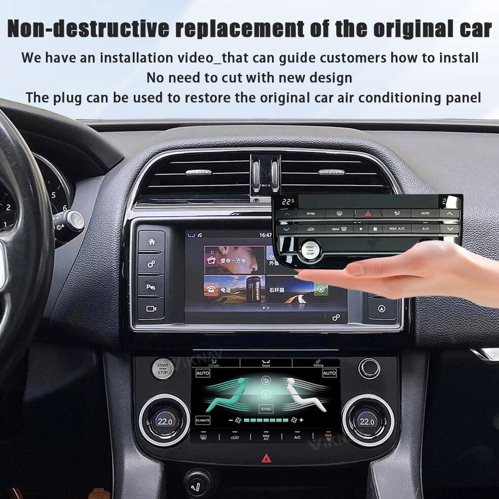 Viknav 7 Inch Car Climate Control Replacement for Jaguar XE XF XEL F-Pace 2015-2020 Touch Screen AC Control Panel