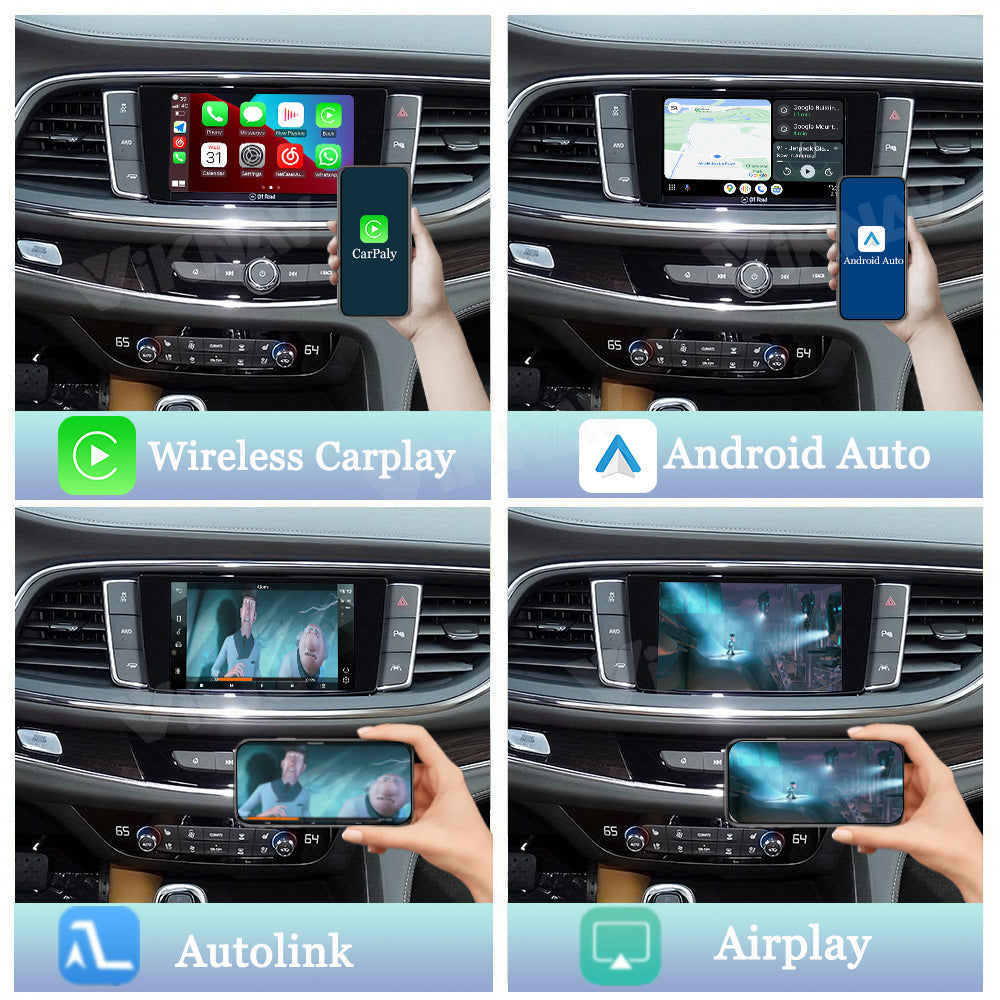 Viknav Linux System Decoder Box For Buick Enclave 2014-2019 OEM Harman System Upgrade Interface Wireless Carplay Android Auto Decoder Box Autolink Airplay