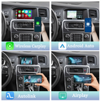 Viknav Linux Box for Volvo S60 V60 V40 2015-2022 Built-in GPS Remote Control Wireless Apple CarPlay Android Auto