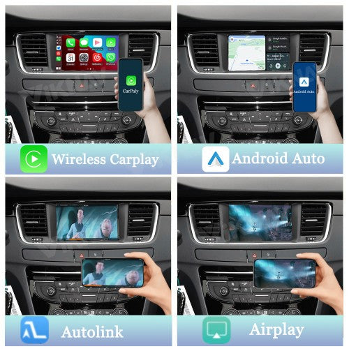 Viknav Car Decoder Box Linux Interface for Peugeot 208 308 408 508 2008 2014-2016 Upgrade interface Wireless Android Auto Apple CarPlay