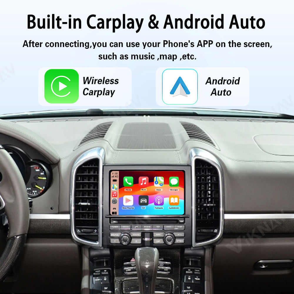 Viknav Linux System Wireless Carplay Android Auto Decoder Box for Porsche Cayenne 2007-2016 Upgrade Interface Decoding Box Autolink Airplay