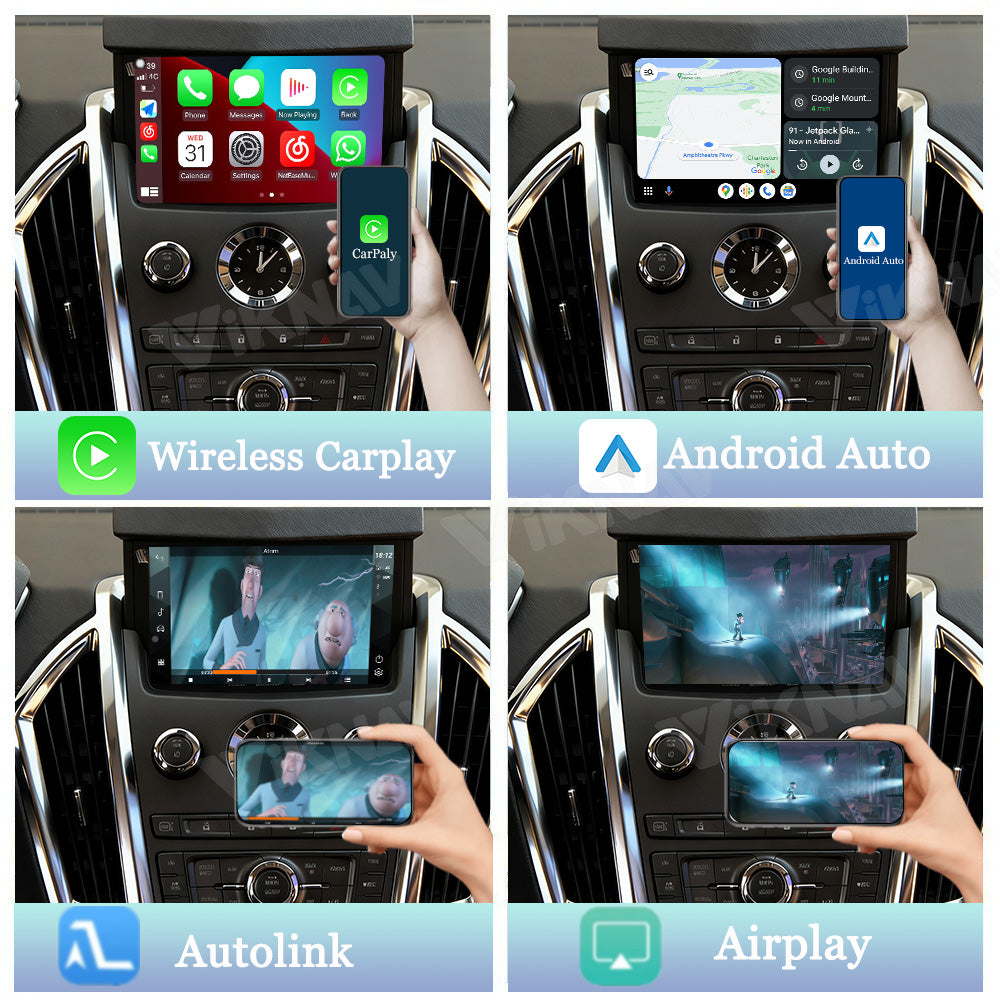 Viknav Linux System Decoder Box For Cadillac SRX 2009-2012 OEM Harman System Upgrade Interface Wireless Carplay Android Auto Decoder Box Autolink Airplay