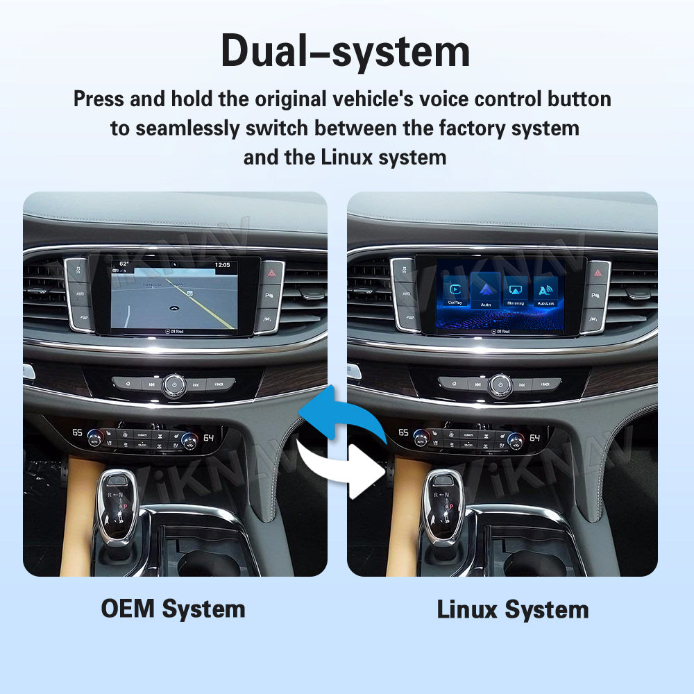 Viknav Linux System Decoder Box For Buick Enclave 2014-2019 OEM Harman System Upgrade Interface Wireless Carplay Android Auto Decoder Box Autolink Airplay