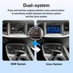 Viknav Linux System Decoder Box For Dodge Challenger 2015-2022 OEM Harman System Upgrade Interface Wireless Carplay Android Auto Decoder Box Autolink Airplay