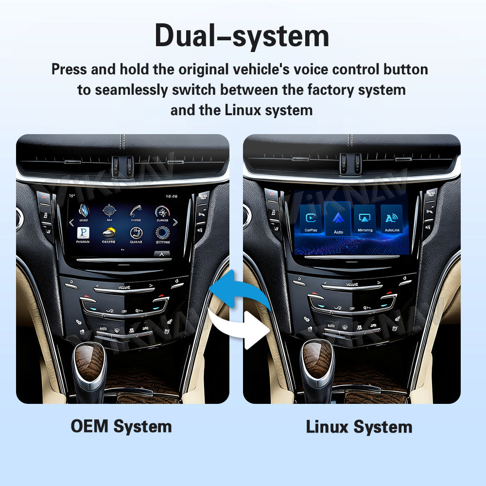 Viknav Linux System Decoder Box For Cadillac XTS 2013-2017 OEM Harman System Upgrade Interface Wireless Carplay Android Auto Decoder Box Autolink Airplay