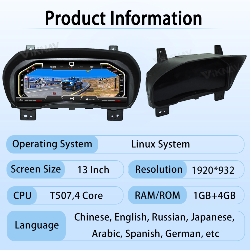 Viknav 15.6 inch Touch Screen Android Car Radio For Chevrolet Silverado GMC SIERRA 2014-2018 Wireless Carplay GPS Navigation With 13 Inch Car Digital Cluster