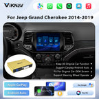 Viknav Linux System Wireless Carplay Android Auto Decoder Box for Jeep Grand Cherokee 2014-2019 Upgrade Interface Autolink Airplay Decoding Box