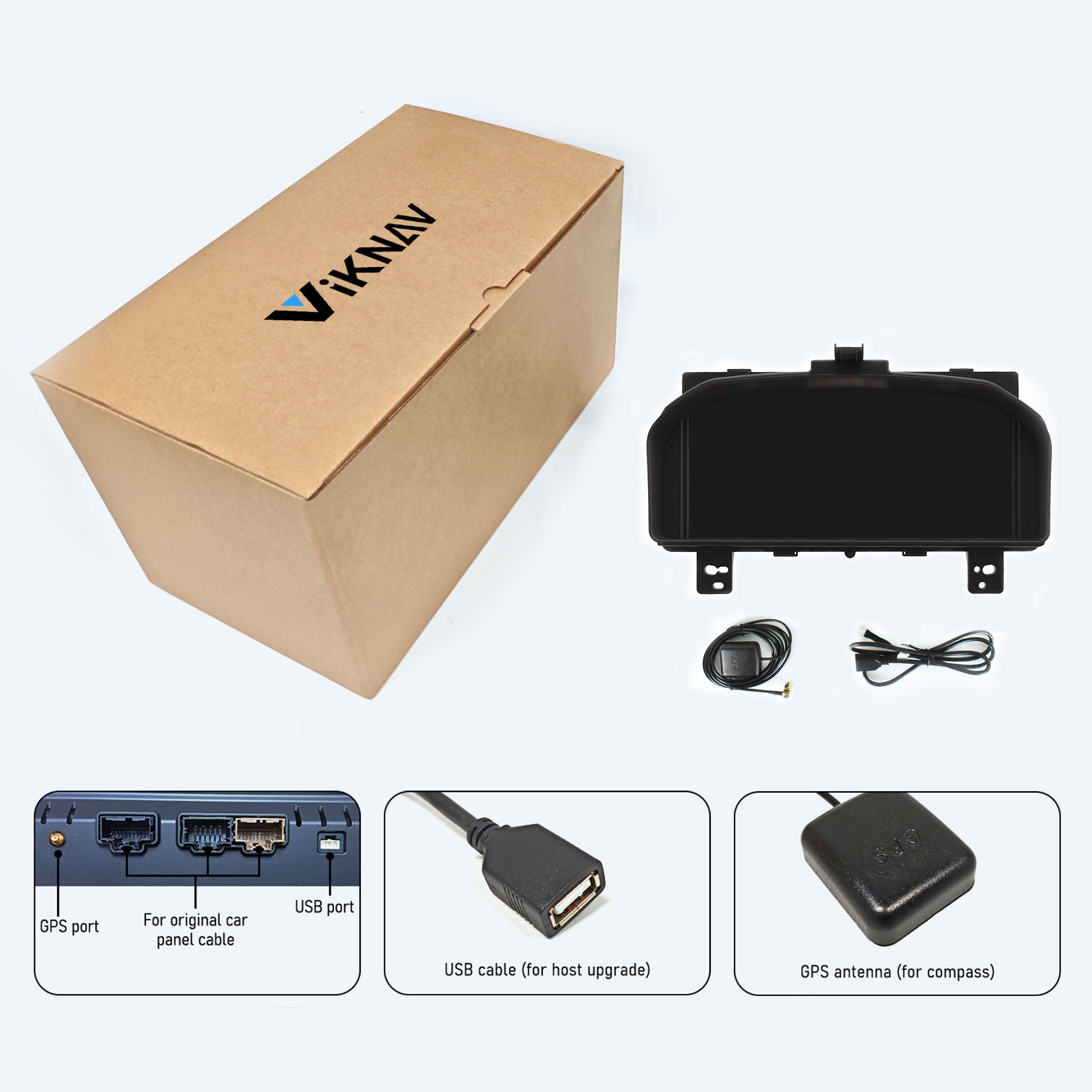 Viknav 13.1 inch Digital Cluster For Dodge Ram 1500 2500 3500 2008-2012 LCD Instrument Speedometer Dashboard Panel