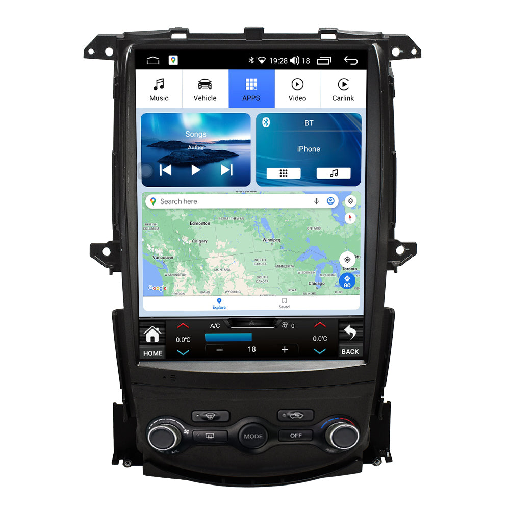 VIKNAV 12.1 Inch Android Car Radio for Nissan 370Z 2008-2018 Auto Stereo Screen Upgrade Wireless Carplay GPS Navigation Multimedia Player LHD and RHD Head Unit