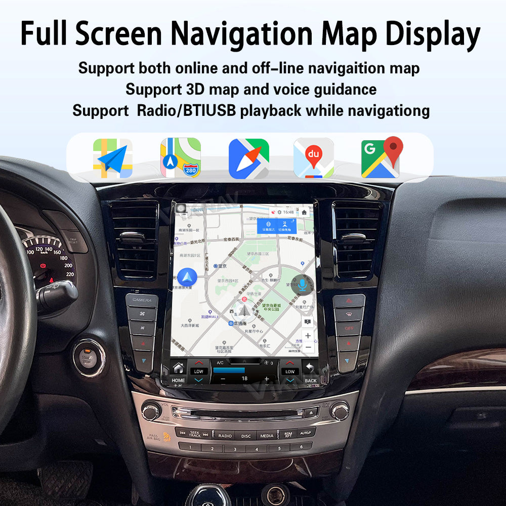 Viknav 12.1 inch Android Car Stereo For Infiniti QX60 JX35 2011-2020 Wireless CarPlay & Android Auto GPS Navigation Head Unit