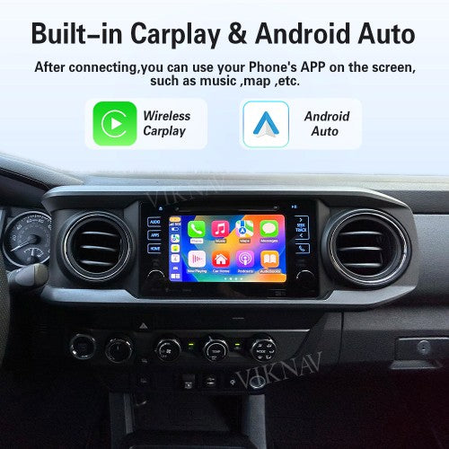 Viknav Linux Interface Decoder Box for Toyota Tacoma 2014-2019 Wireless CarPlay Android Auto GPS Navigation Original Car Radio Screen