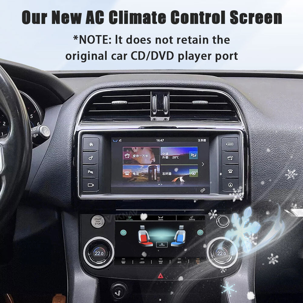 Viknav 7 Inch Car Climate Control Replacement for Jaguar XE XF XEL F-Pace 2015-2020 Touch Screen AC Control Panel