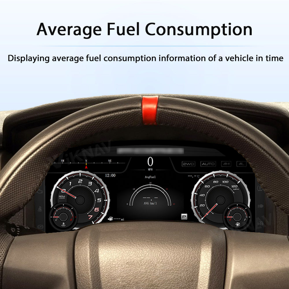 Viknav 14.4 Inch Car Radio Android and Digital Cluster Dashboard Panel Speedometer For Ford F150 2009-2012 Stereo Wireless Carplay Android Auto Touch Screen GPS Navigation Multimedia Player