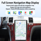 Viknav 13.6 inch Touch Screen Android Car Radio For Cadillac Escalade 2008-2012 Wireless Carplay GPS Navigation With 15 Inch Car Speedometer