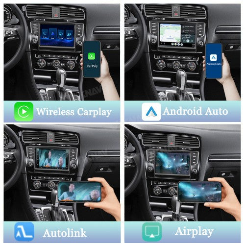 Viknav linux system wireless carplay android auto decoder box for Volkswagen MQB Golf VII GPS Navigatipn Original Car Radio Screen