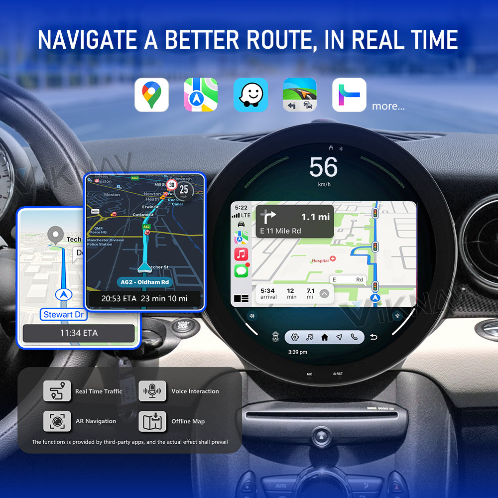 VIKNAV 11.7 Inch Car Radio for BMW Mini Cooper R56 R60 2007-2016 Android Auto Upgrade Stereo Screen Wireless Carplay GPS Navigation Multimedia Player