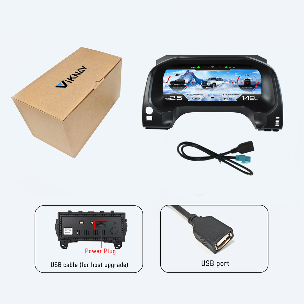 Viknav 13 inch Digital Cluster For Toyota Land Cruiser Prado 2010-2017 LCD Instrument Speedometer Dashboard Panel