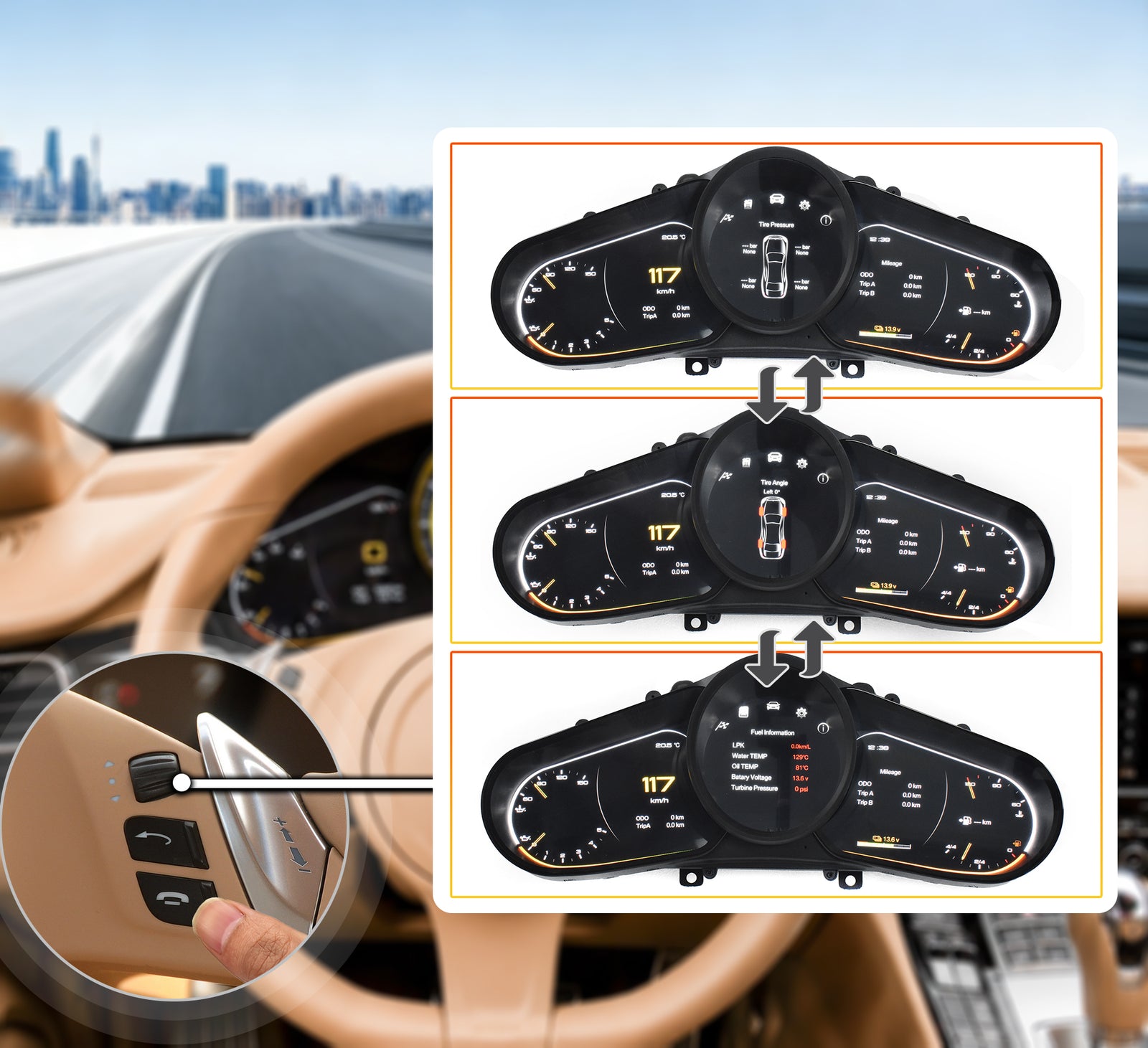 One-Touch Switch to Professional Off-Road View