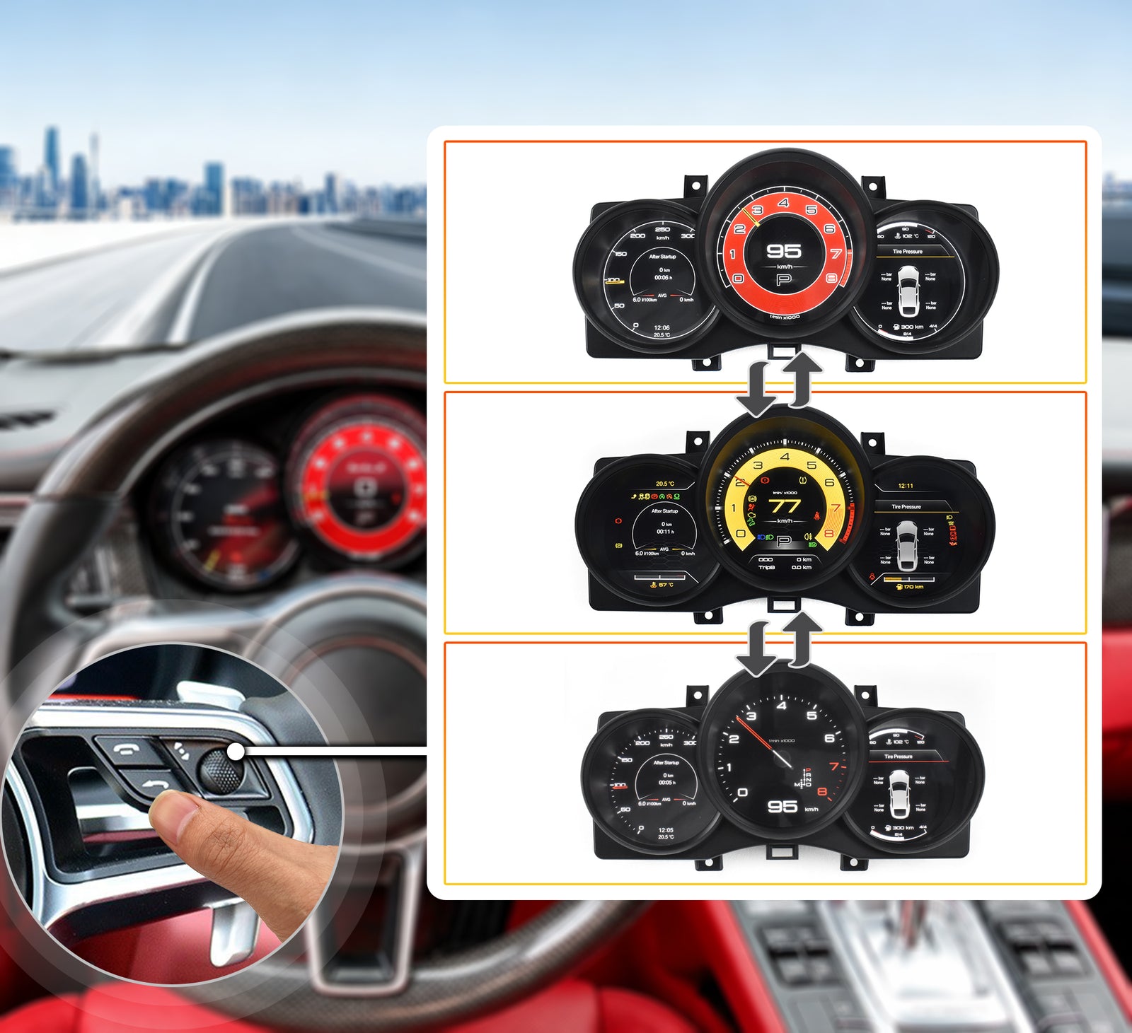 One-Touch Switch to Professional Off-Road View