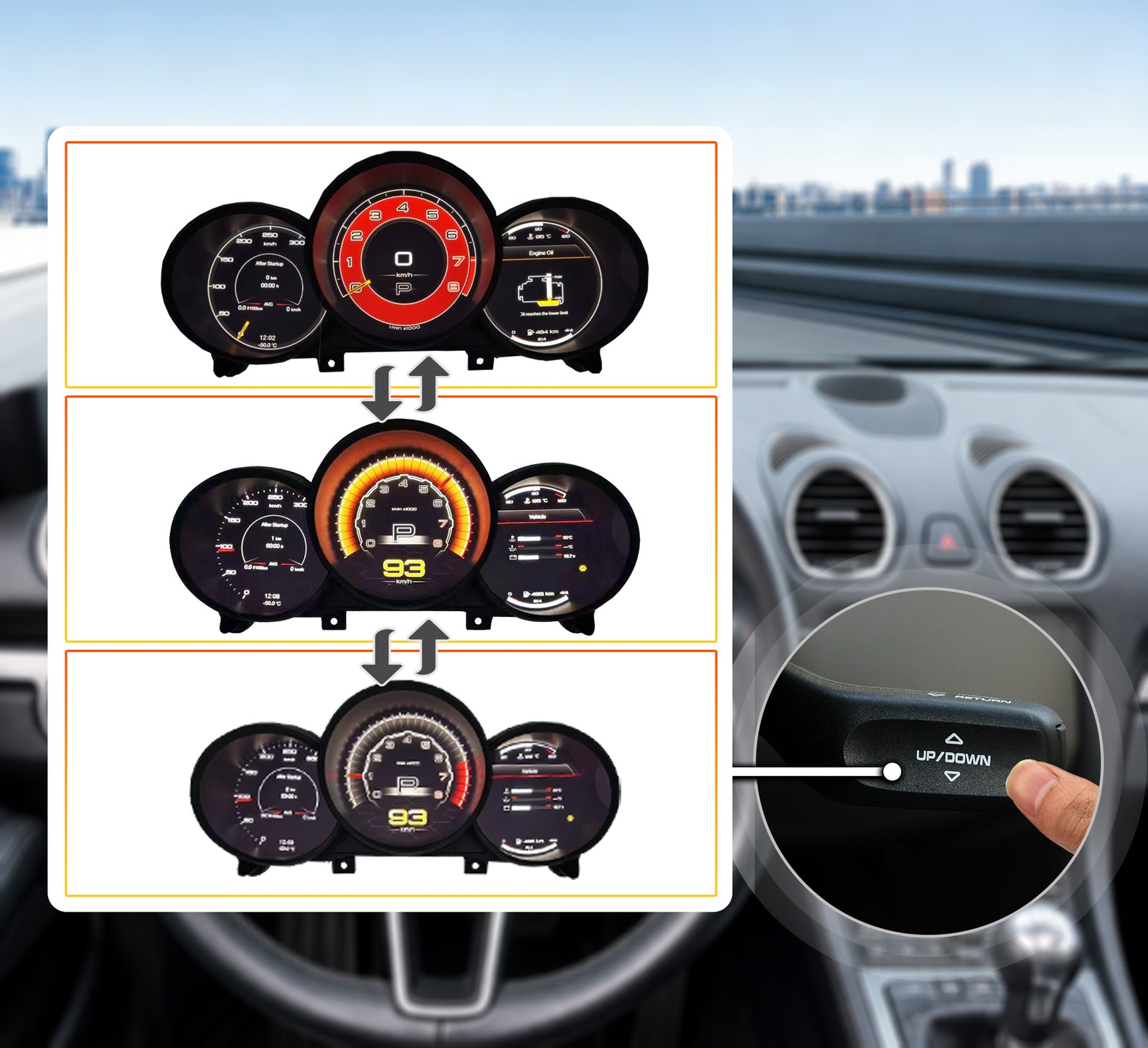One-Touch Switch to Professional Off-Road View