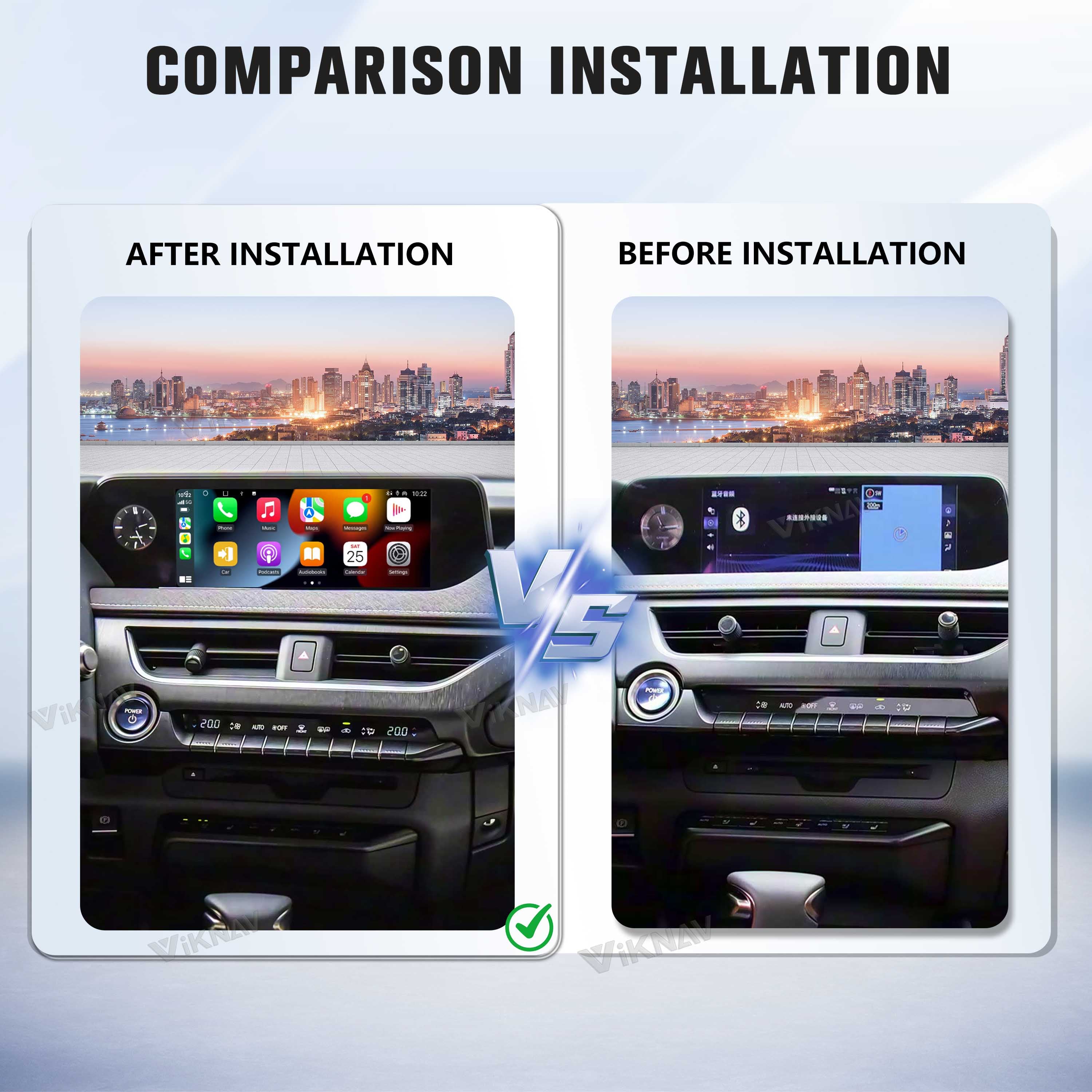 VIKNAV Wireless CarPlay Android Auto Decoder Linux Interface Box Upgrade for Lexus UX 2019-2022
