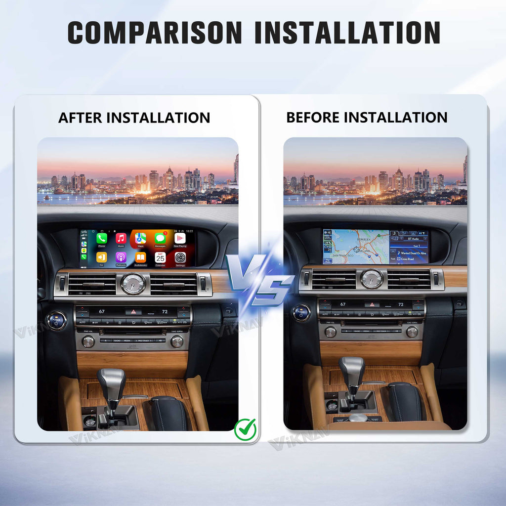 VIKNAV Wireless CarPlay Android Auto Decoder Linux Interface Box Upgrade for Lexus LS 2007-2022