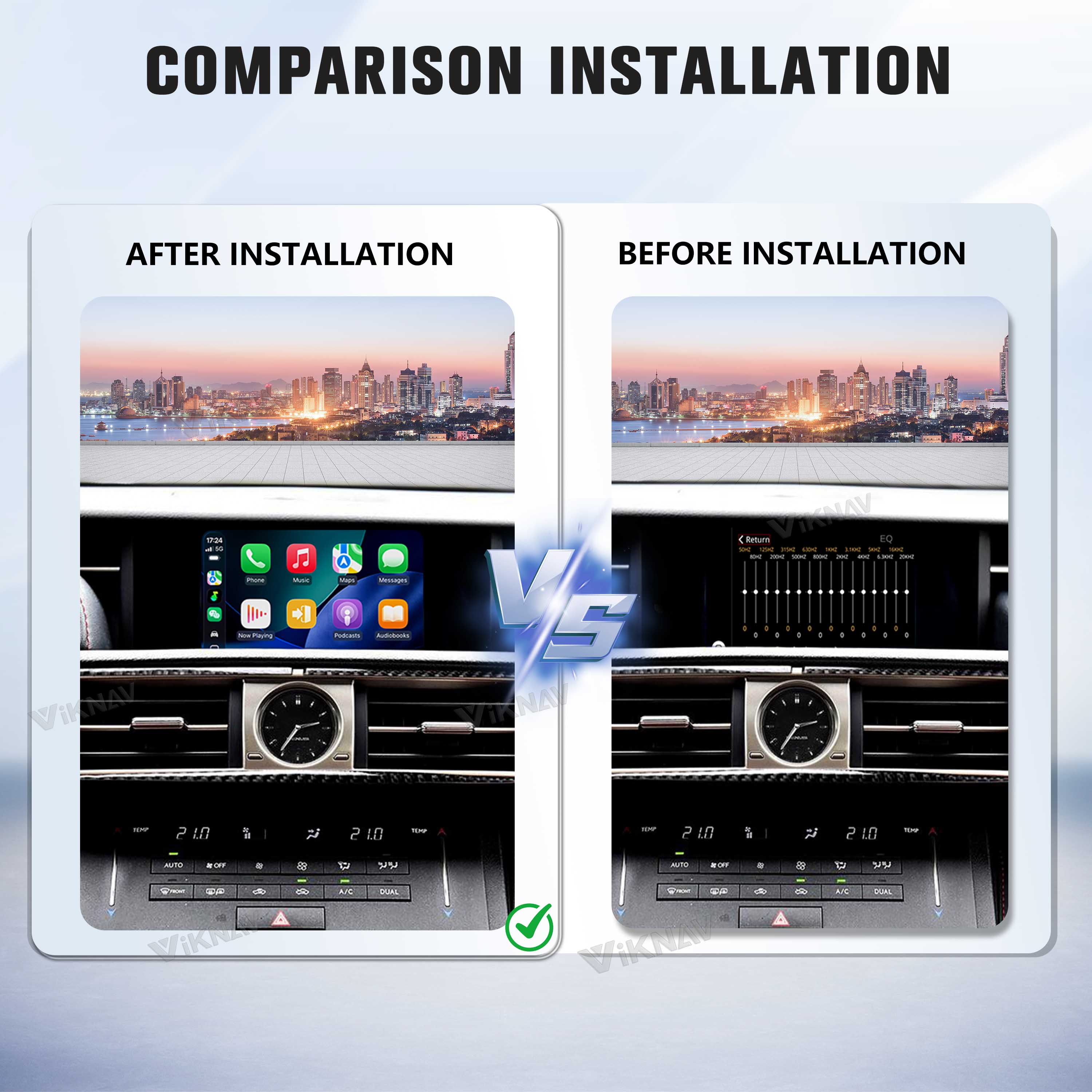 VIKNAV Wireless CarPlay Android Auto Decoder Linux Interface Box Upgrade for Lexus RC 2015–2020