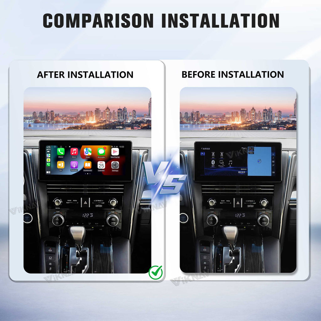 VIKNAV Wireless CarPlay Android Auto Decoder Linux Interface Box Upgrade for Lexus LM 2020-2023