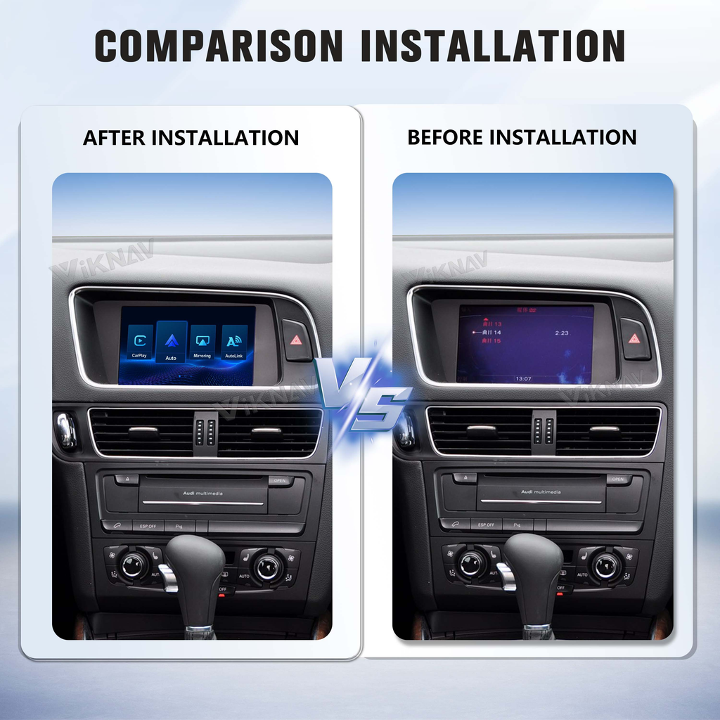 Viknav Linux System Decoder Box for AUDI Q3 Q5 Q7 2010-2018 Upgrade Interface Wireless Carplay Android Auto Decoding Box Autolink Airplay