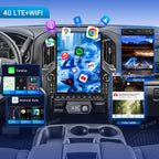 VIKNAV 15.6 Inch Android 14 Car Radio For Chevrolet Silverado GMC SIERRA 1500 2019-2025 Wireless Carplay Auto Stereo Screen Upgrade
