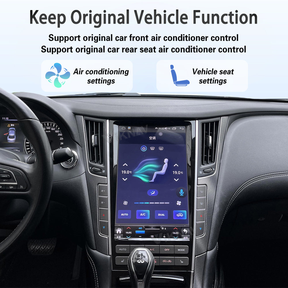 Viknav 12.1 inch Android Car Stereo For Infiniti Q50 Q60 2013-2019 Wireless CarPlay & Android Auto GPS Navigation Head Unit