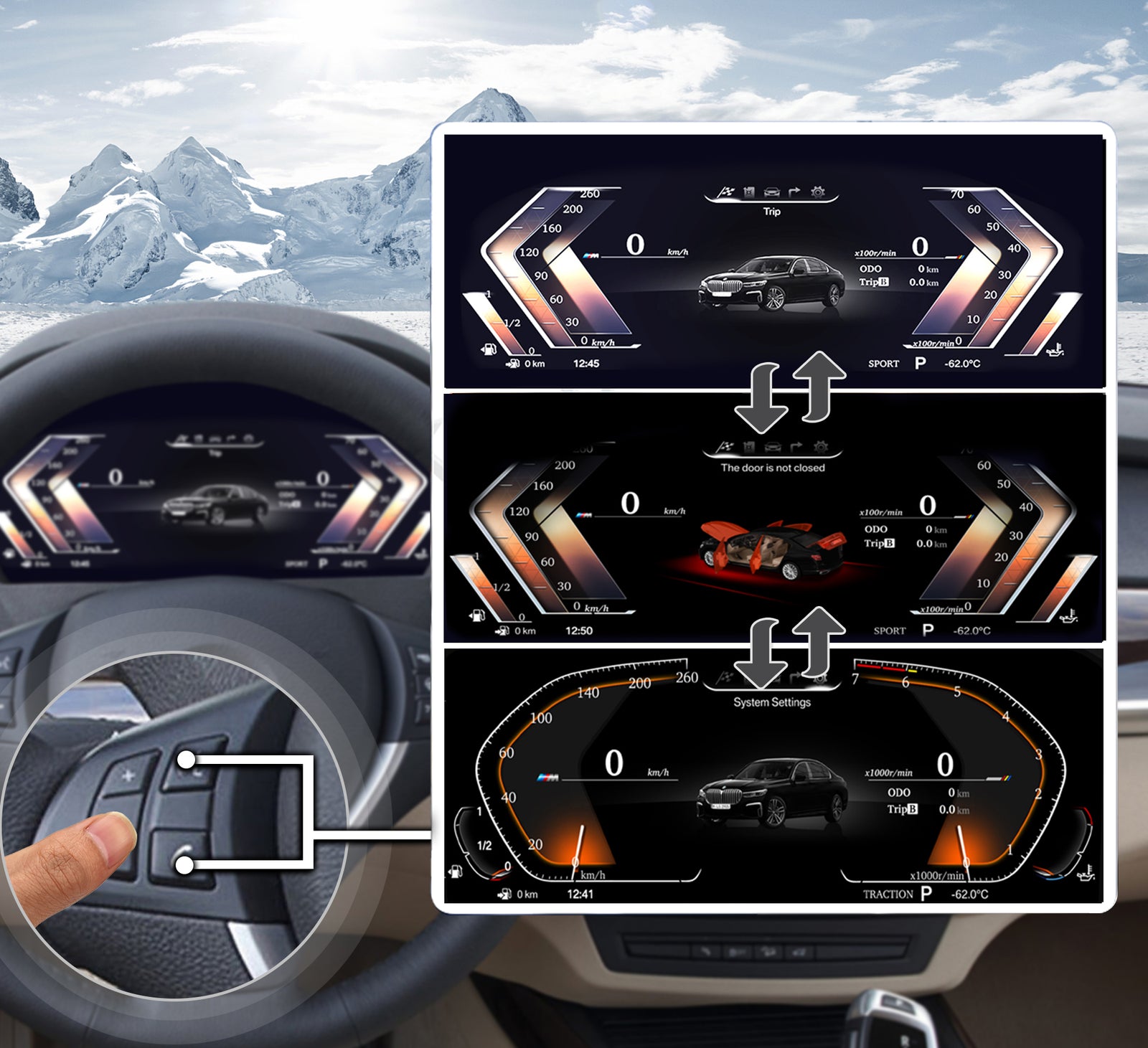 One-Touch Switch to Professional Off-Road View