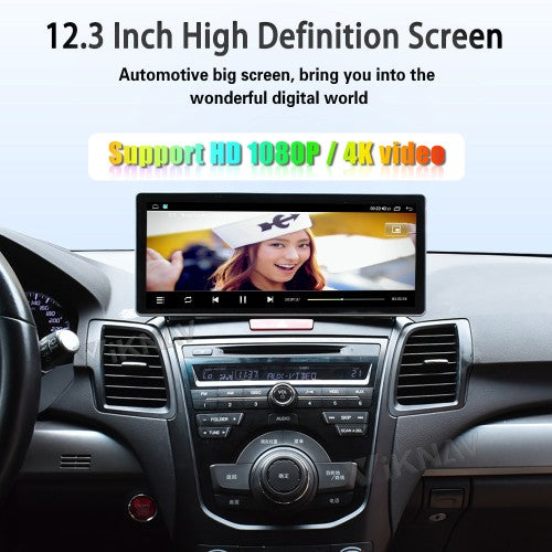 Viknav Android Car Stereo For Honda Acura RDX 2013-2018 Car Radio with 12.3-inch screen Wireless Carplay Android Auto GPS Navigation Multimedia Player