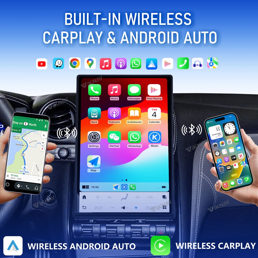 VIKNAV 14.4 Inch Android Car Radio For Nissan GTR 2008-2015 Auto Stereo Infotainment System Screen Upgrade (128GB)