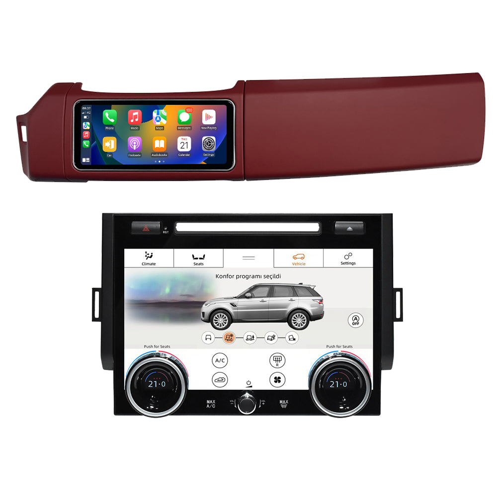 VIKNAV 12.3 Inch Android Car Radio and AC panel for Land Rover Range Rover Sport L494 2013-2017 Auto Stereo Screen Upgrade Wireless Carplay GPS Navigation Multimedia Player