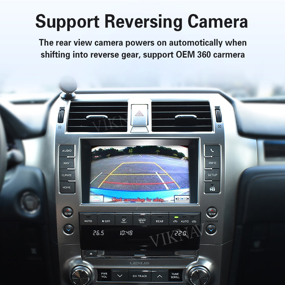 VIKNAV Wireless CarPlay Android Auto Decoder Android 13 Interface Box Qualcomm Snapdragon Upgrade for Lexus GX 2014-2023