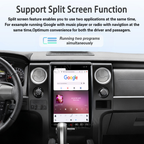 Viknav 14.4 Inch Car Radio Android and Digital Cluster Dashboard Panel Speedometer For Ford F150 2013-2014 Stereo Wireless Carplay Android Auto Touch Screen GPS Navigation Multimedia Player
