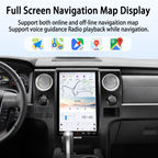Viknav 14.4 Inch Car Radio Android and Digital Cluster Dashboard Panel Speedometer For Ford F150 2013-2014 Stereo Wireless Carplay Android Auto Touch Screen GPS Navigation Multimedia Player