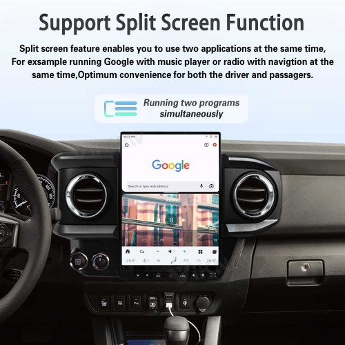 Viknav Android 13.6 Inch Car Radio For Toyota Tacoma 2016-2023 Wireless Carplay Android Auto Multimedia player GPS Navigation Auto StereoTouch Screen
